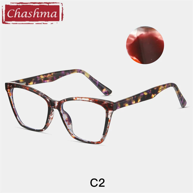 Chashma Women's Full Rim Square Cat Eye Tr 90 Titanium Eyeglasses 887222