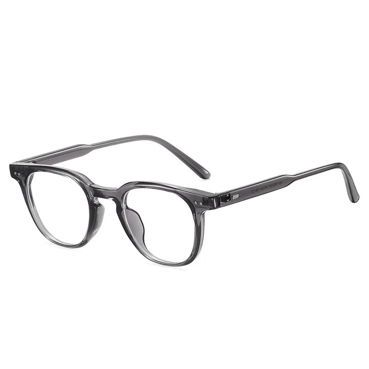Kocolior Unisex Full Rim Square Tr 90 Acetate Hyperopic Reading Glasses 20221 Reading Glasses Kocolior Gray 0