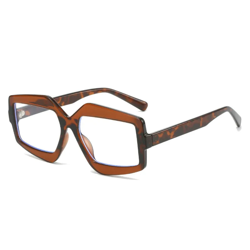 CCspace Unisex Full Rim Square Plastic Eyeglasses Sunglasses 56825 Full Rim CCspace C10TeaClear