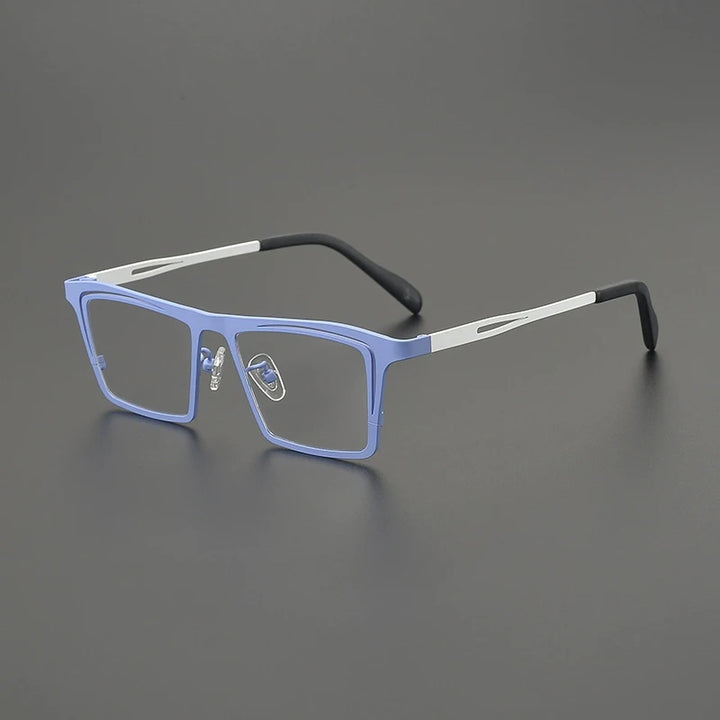 Gatenac Unisex Full Rim Brow Line Square Titanium Eyeglasses G85879