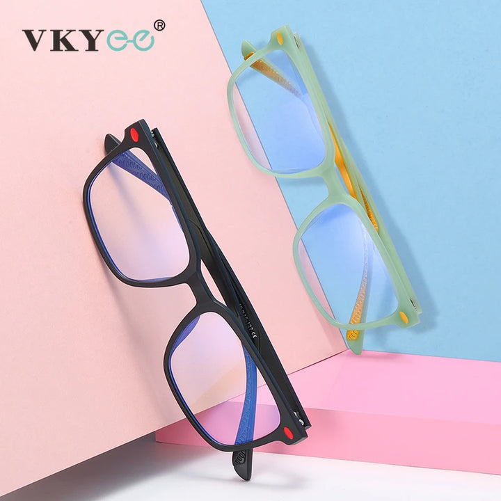 Vicky Youth Unisex Full Rim Square Tr 90 Titanium Eyeglasses 5101 Full Rim Vicky   