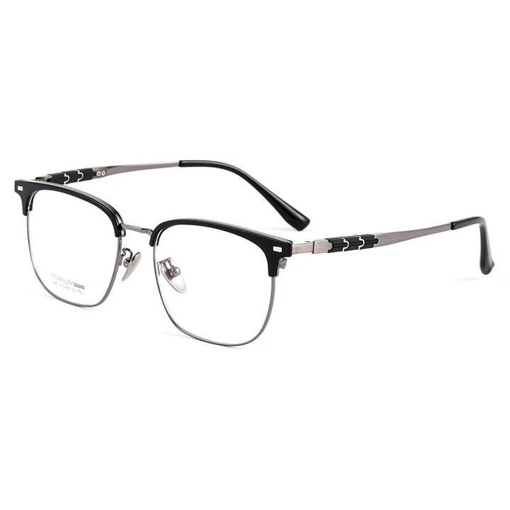 Handoer Women's Full Rim Square Titanium Acetate Eyeglasses 59019