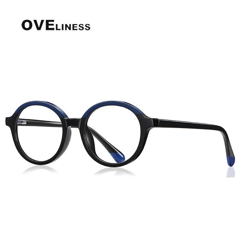 Oveliness Youth Unisex Full Rim Round Tr 90 Eyeglasses R0214 Full Rim Oveliness C1