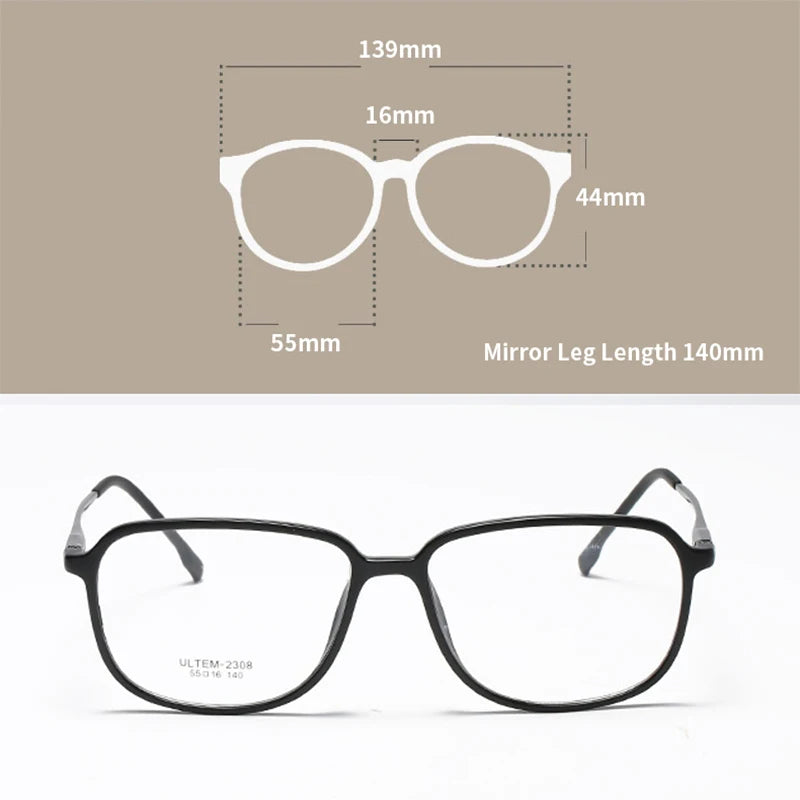 Xbora Women's Full Rim Polygon Tr 90 Steel Eyeglasses 72308