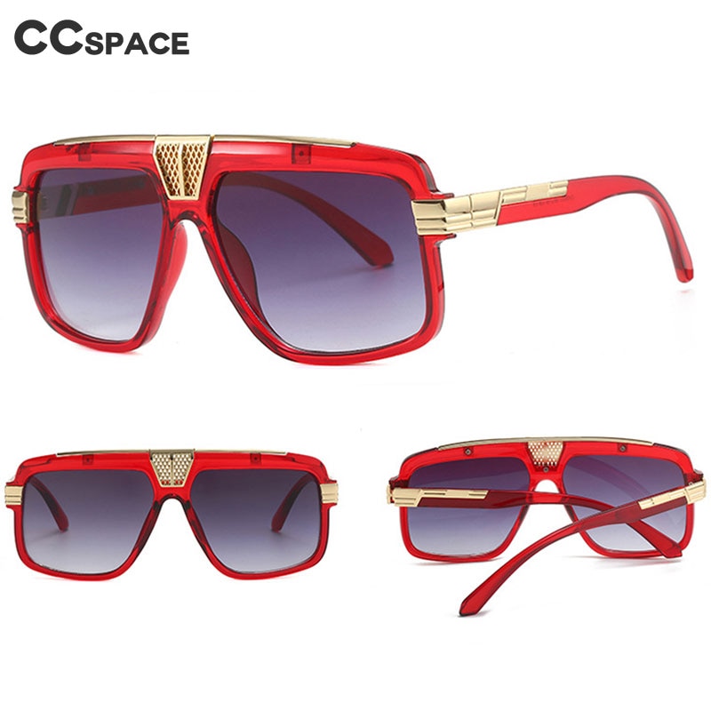 CCspace Men's Full Rim Large Square Tr 90 UV400 Sunglasses 56295 Sunglasses CCspace Sunglasses