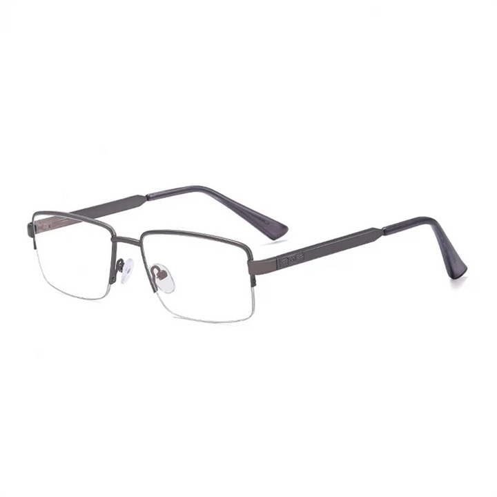 Ralferty Men's Semi Rim Square Alloy Eyeglasses L913 Semi Rim Ralferty C2 Gun CHINA