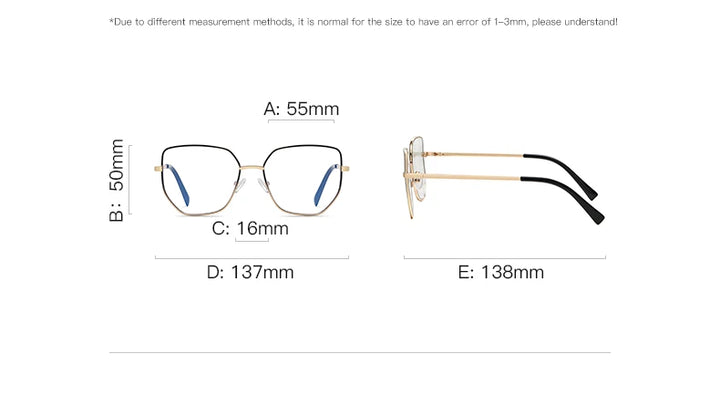 Vicky Women's Full Rim Polygon Square Stainless Steel Reading Glasses 3093 Reading Glasses Vicky