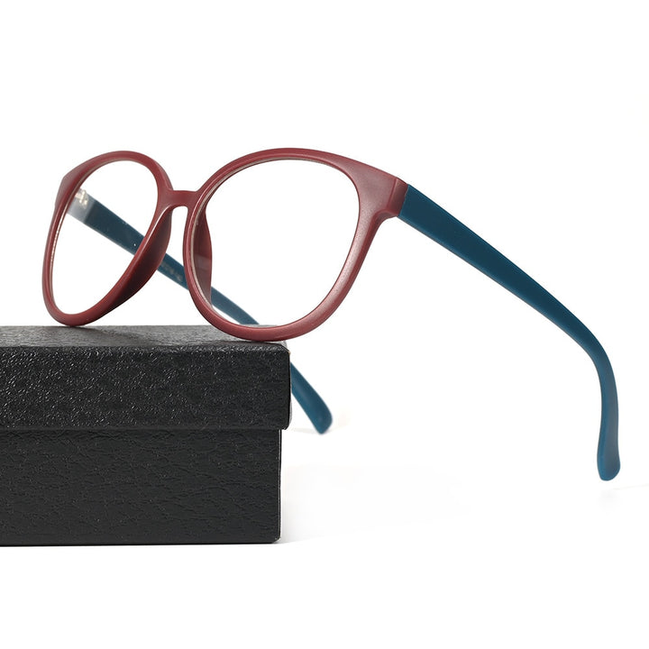 Cubojue Unisex Full Rim Square Tr 90 Titanium Myopic Reading Glasses 8056m Reading Glasses Cubojue