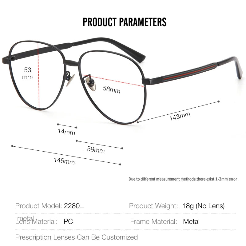 Muzz Unisex Full Rim Round Titanium Eyeglasses 2280 Full Rim Muzz