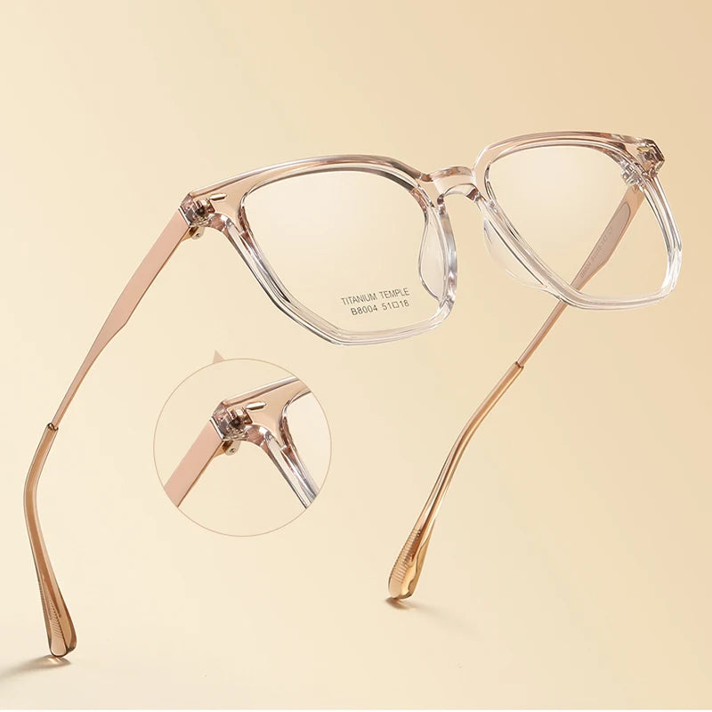 Reven Jate Unisex Full Rim Square Plastic Eyeglasses 8004 Full Rim Reven Jate