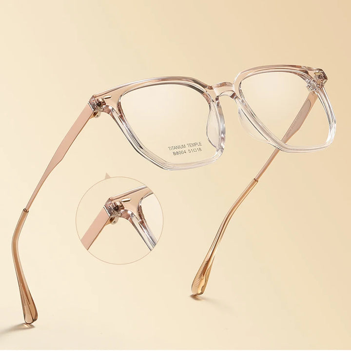 Reven Jate Unisex Full Rim Square Plastic Eyeglasses 8004 Full Rim Reven Jate