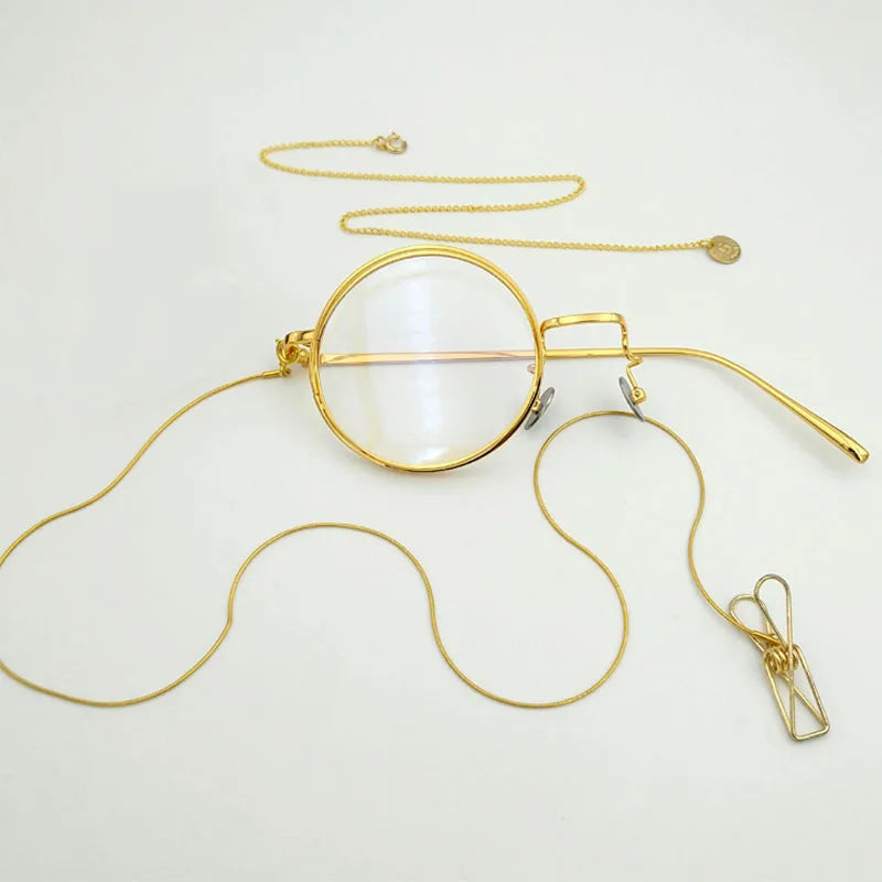 Yujo Unisex Cosplay Full Rim Alloy Monocle Gr7763 Monocle Yujo Golden right eye1 CHINA