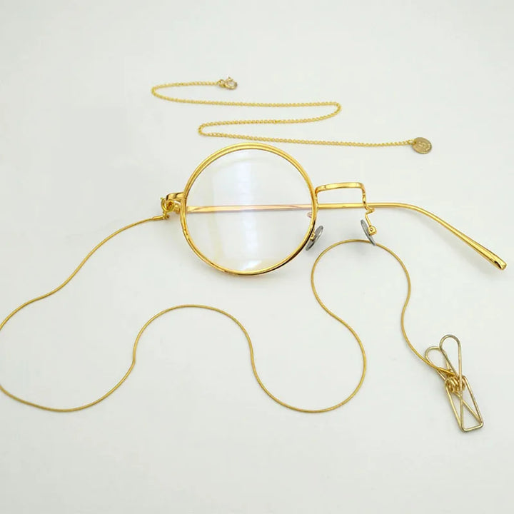 Yujo Unisex Cosplay Full Rim Alloy Monocle Gr7763 Monocle Yujo Golden right eye1 CHINA 