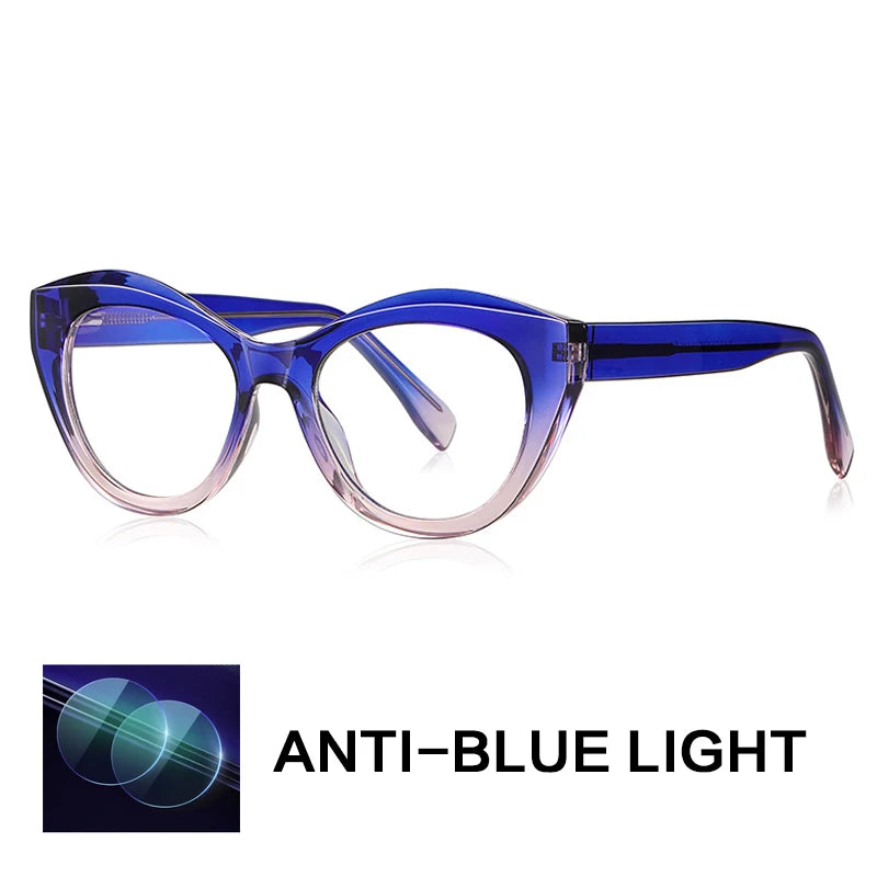 Gatenac Women's Full Rim Cat Eye Tr 90 Titanium Reading Glasses Gx2168