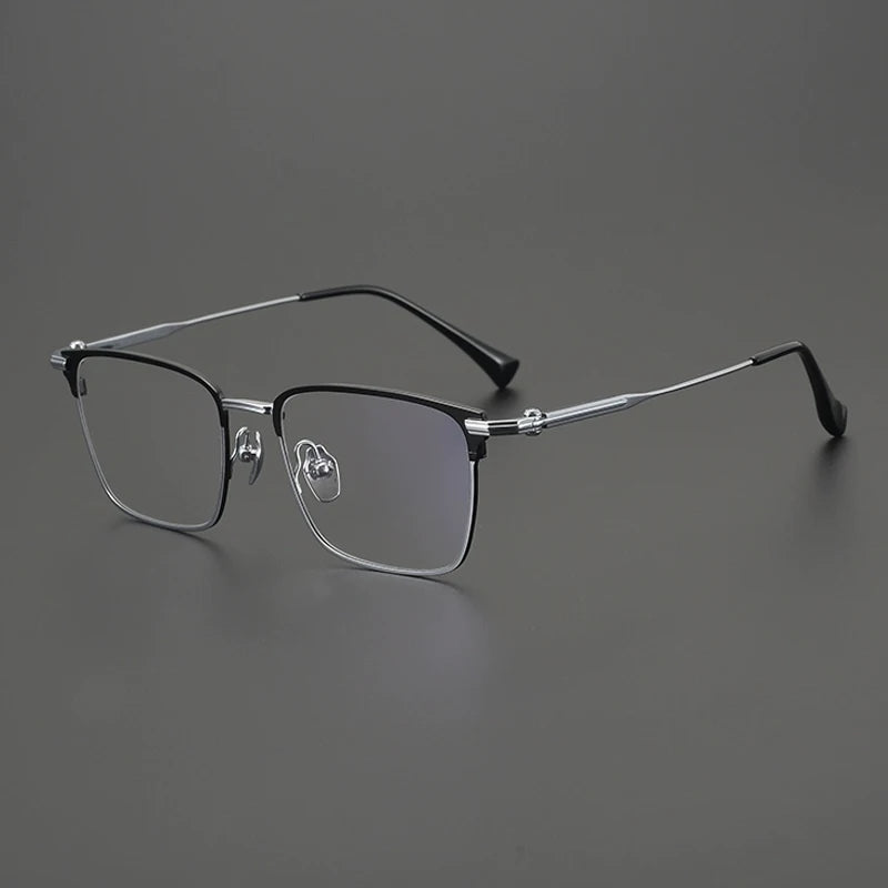 Gatenac Unisex Full Rim Square Titanium Eyeglasses Gxyj4010