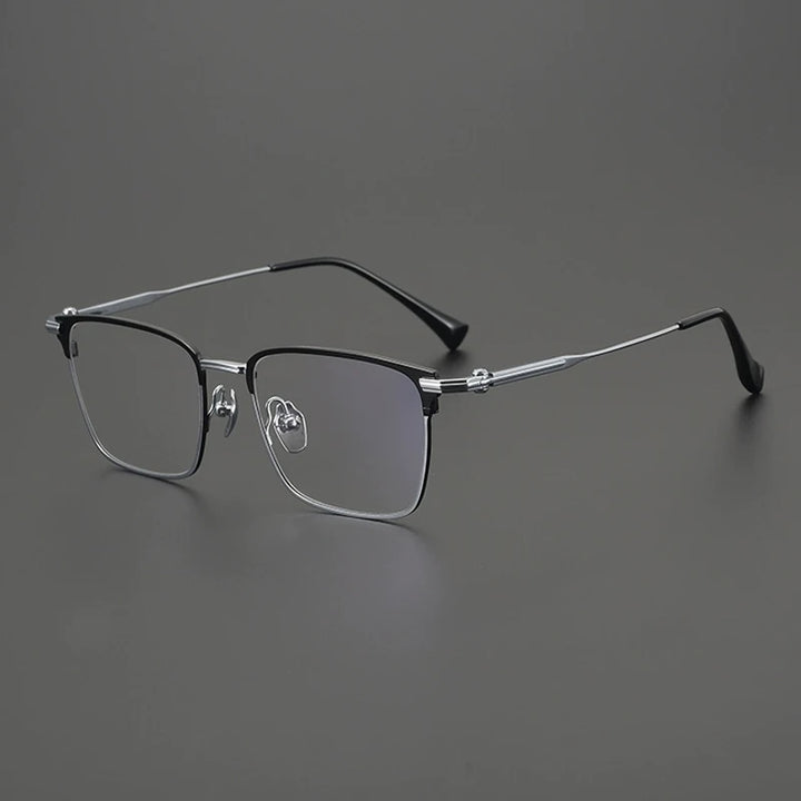 Gatenac Unisex Full Rim Square Titanium Eyeglasses Gxyj4010