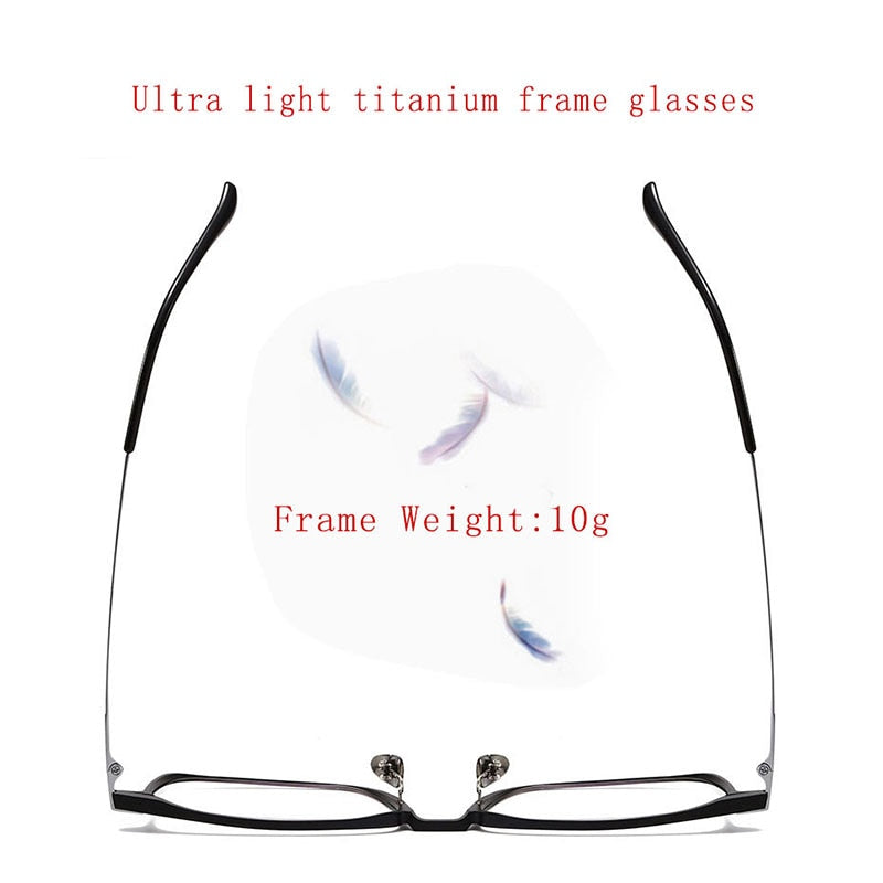 Hdcrafter Unisex Full Rim Square Titanium Eyeglasses 20247 Full Rim Hdcrafter Eyeglasses