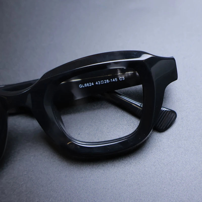 Gatenac Unisex Full Rim Square Acetate Eyeglasses Gxyj1145 Full Rim Gatenac