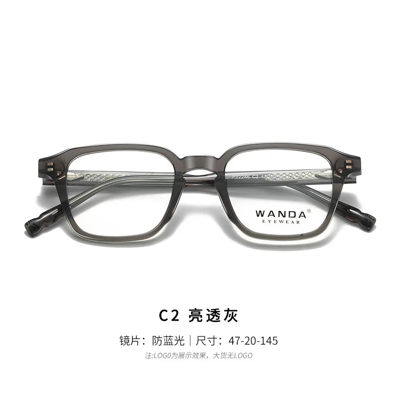 Reven Jate Women's Full Rim Square Tr 90 Alloy Eyeglasses 22246