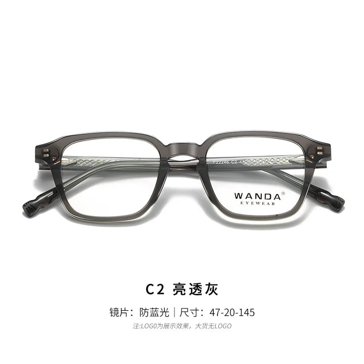 Reven Jate Women's Full Rim Square Tr 90 Alloy Eyeglasses 22246