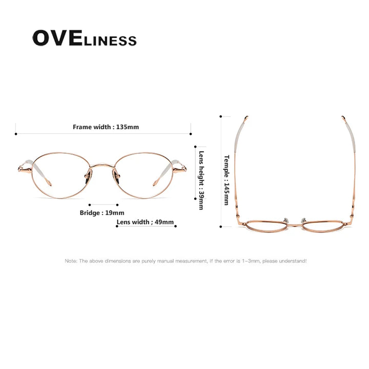 Oveliness Unisex Full Rim Oval Titanium Eyeglasses 3919 Full Rim Oveliness   