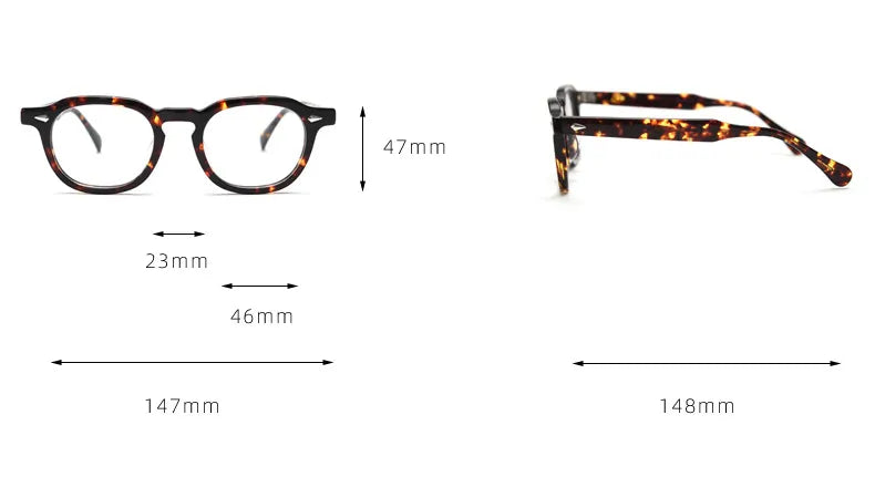 CCspace Unisex Full Rim Square Acetate Eyeglasses 56839 Full Rim CCspace