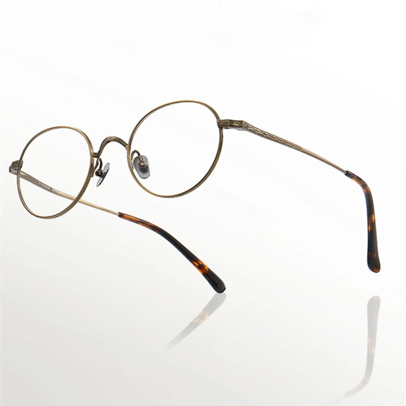 Black Mask Women's Full Rim Oval Round Titanium Eyeglasses 65101