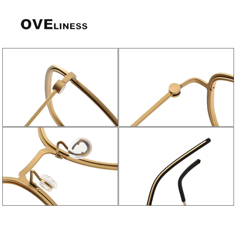 Oveliness Unisex Full Rim Square Titanium Eyeglasses 5527 Full Rim Oveliness
