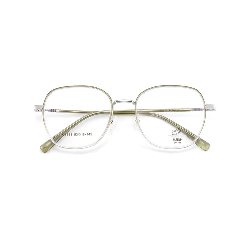 Xbora Unisex Full Rim Polygon Square Alloy Eyeglasses 15568