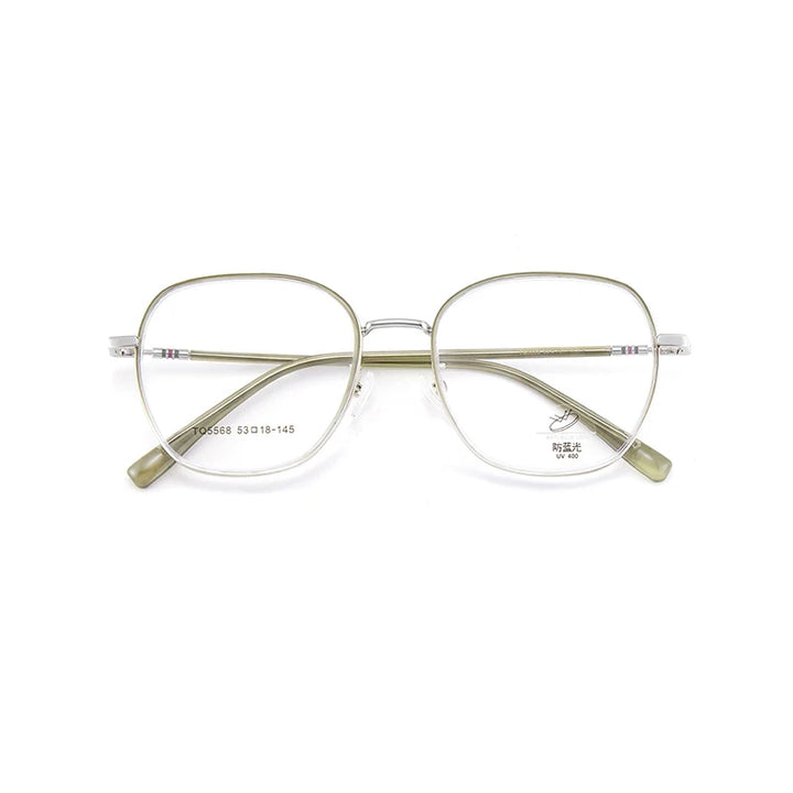 Xbora Unisex Full Rim Polygon Square Alloy Eyeglasses 15568