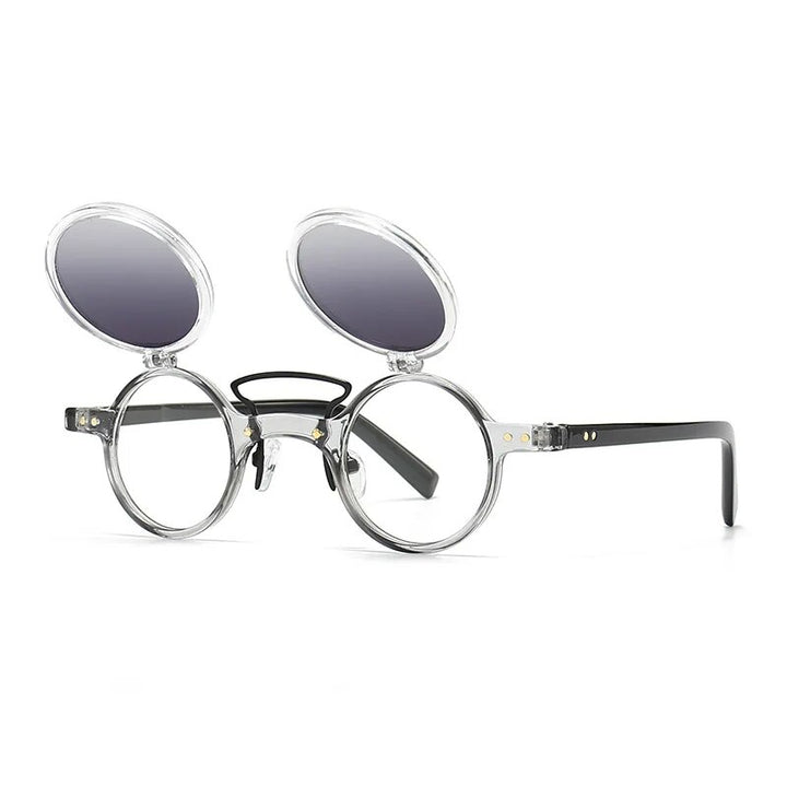 CCspace Unisex Full Rim Small Round Tr 90 Reading Glasses R57037 Reading Glasses CCspace C3Grey 0