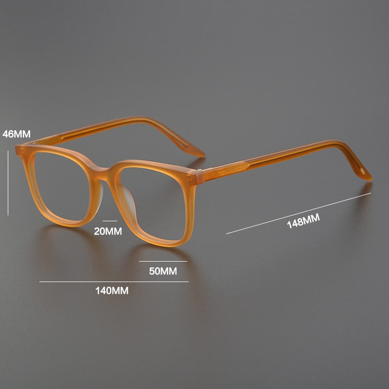 Gatenac Unisex Full Rim Square Acetate Eyeglasses Gxyj1024 Full Rim Gatenac