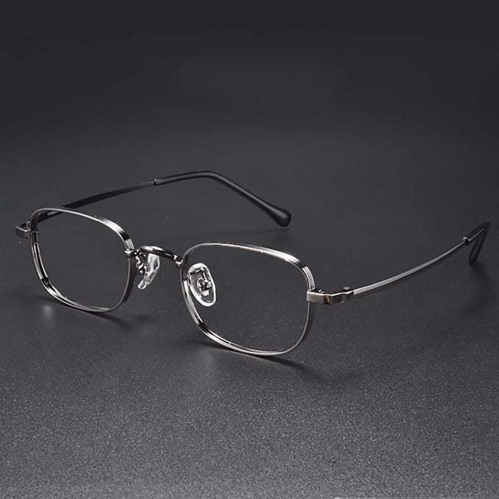 Muzz Unisex Full Rim Square IP Titanium Eyeglasses 836 Full Rim Muzz GRAY