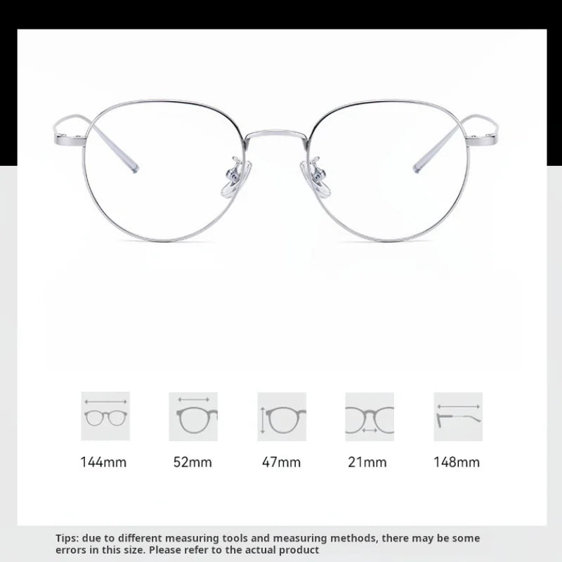 Momoja Unisex Full Rim Oval Round Titanium Eyeglasses 722066