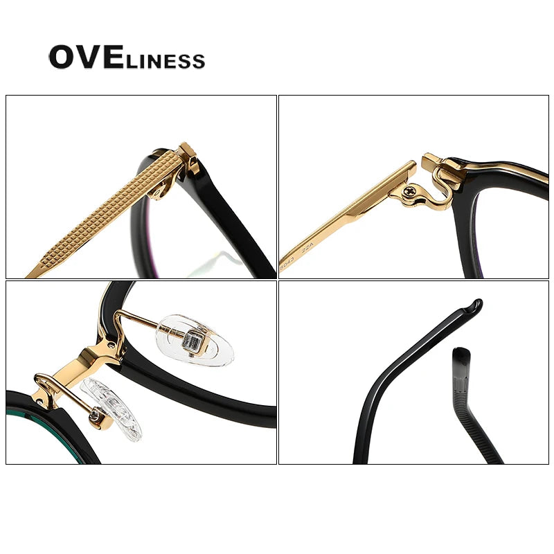 Oveliness Unisex Full Rim Square Titanium Eyeglasses M109 Full Rim Oveliness