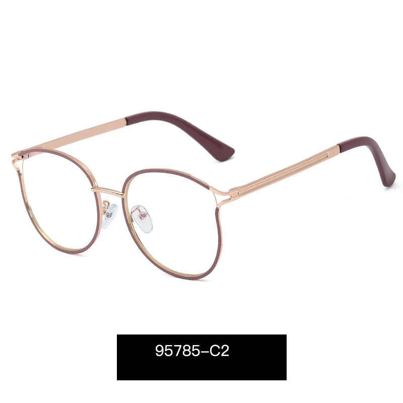 Handoer Women's Full Rim Oval Tr 90 Alloy Eyeglasses 95785