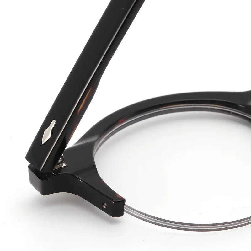 Muzz Unisex Semi Rim Round Acetate Eyeglasses Nn021 Semi Rim Muzz   