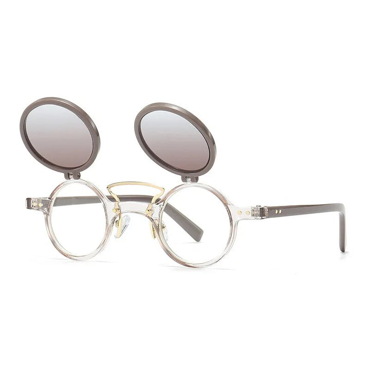 CCspace Unisex Full Rim Small Round Tr 90 Reading Glasses R57037 Reading Glasses CCspace C2Clear 0