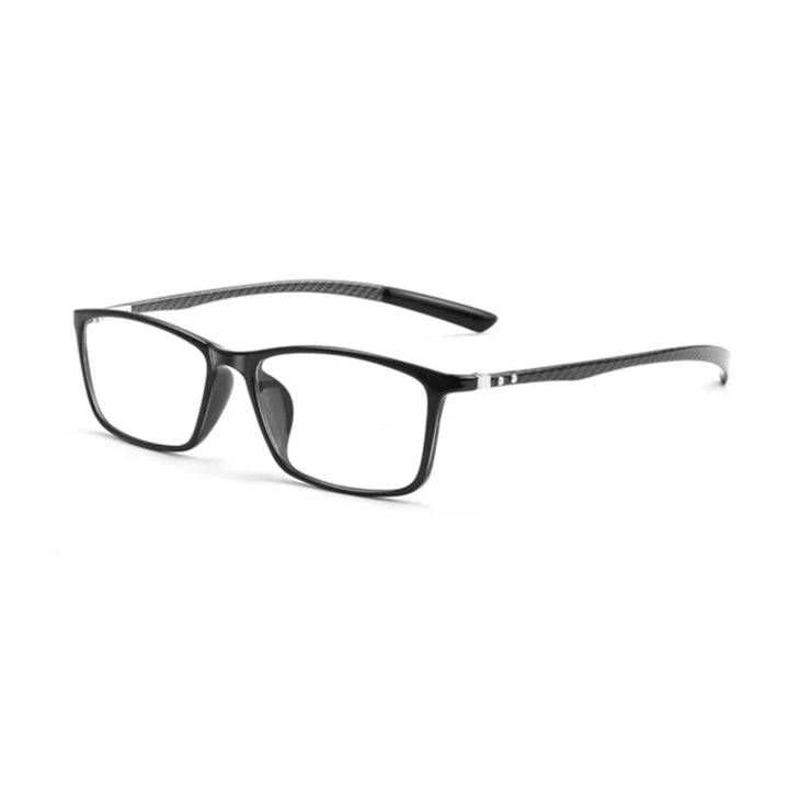 Kocolior Unisex Full Rim Square Carbon Fibre Tr 90 Hyperopic Reading Glasses 0017 Reading Glasses Kocolior   