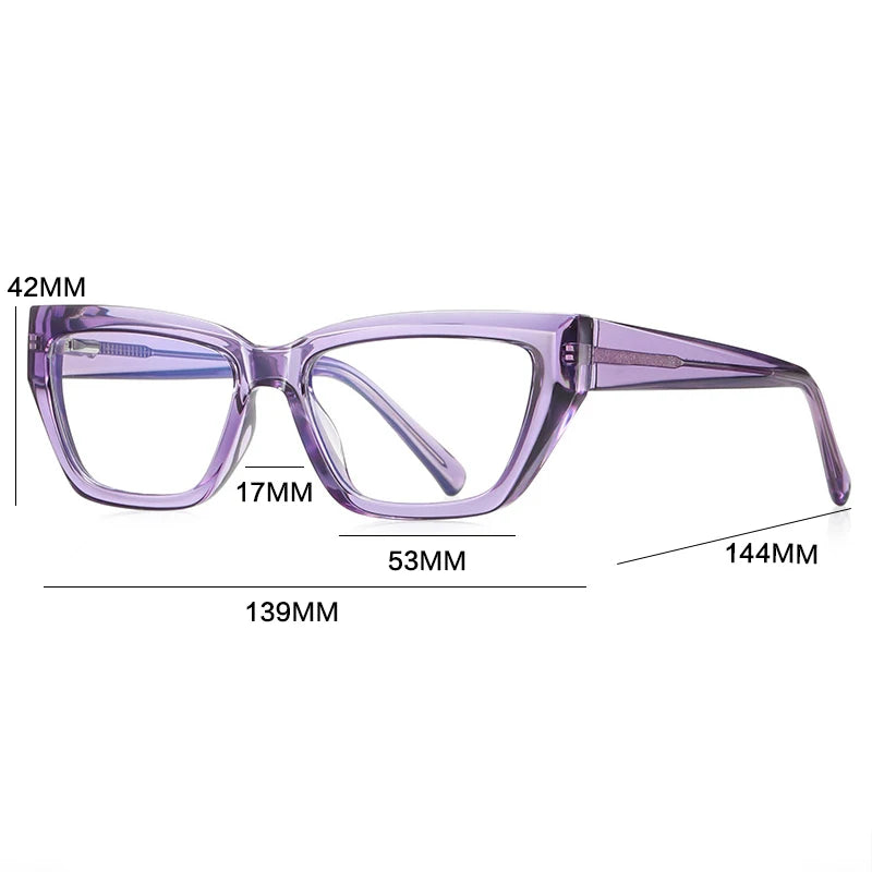 Gatenac Women's Full Rim Square Tr 90 Titanium Reading Glasses G2155
