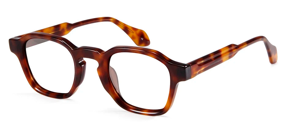 Esnbie Unisex Full Rim Polygon Round Acetate Eyeglasses 696153