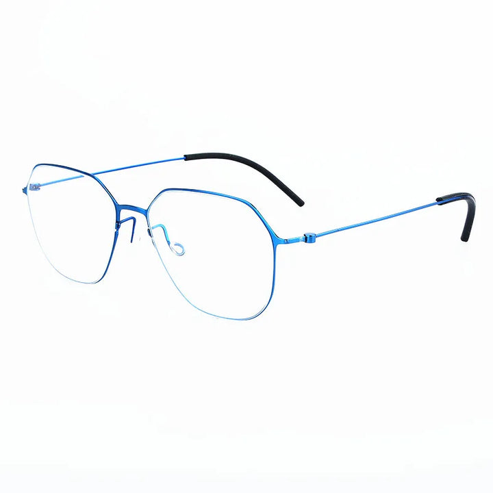 Aimee Unisex Full Rim Polygon Oval Titanium Eyeglasses 15505