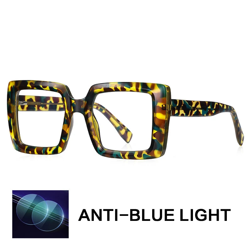 Gatenac Women's Full Rim Square Tr 90 Titanium Reading Glasses Gxy2170