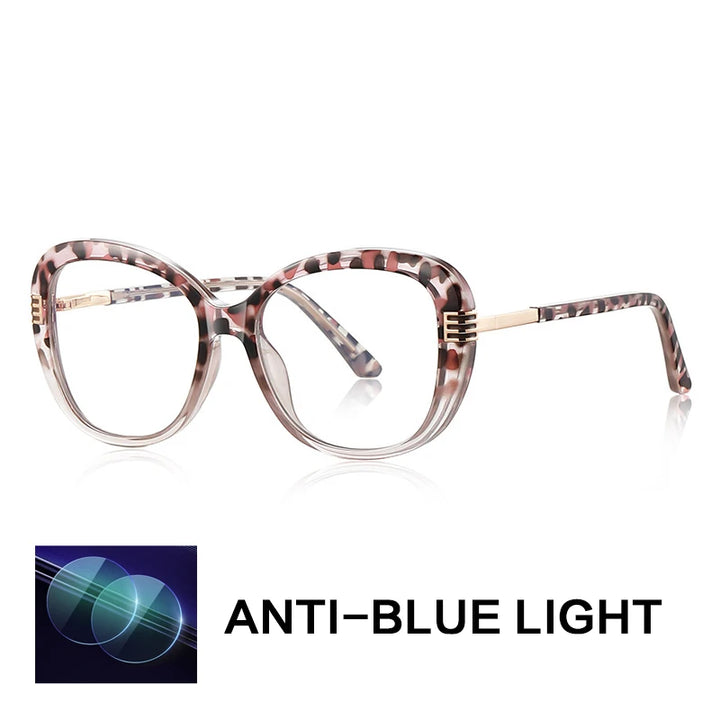 Gatenac Women's Full Rim Oval Tr 90 Titanium Reading Glasses Gxyj2265