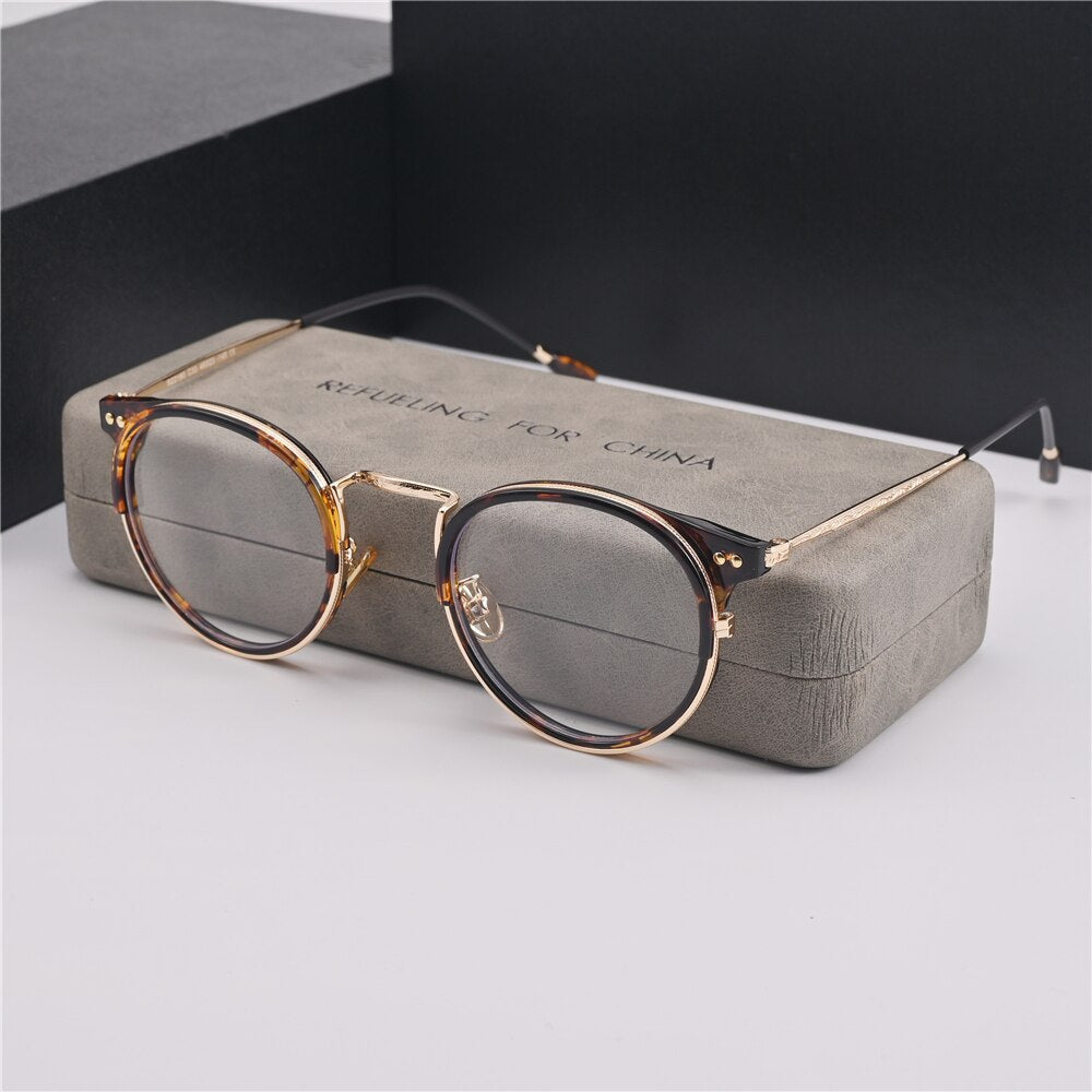 Cubojue Unisex Full Rim Small Round Acetate Alloy Presbyopic Reading Glasses 6809p Reading Glasses Cubojue