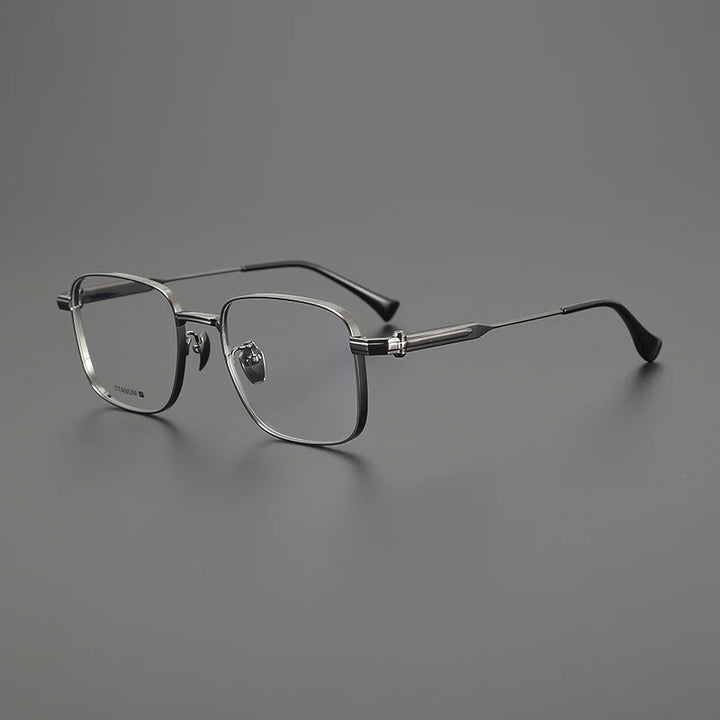 Gatenac Unisex Full Rim Big Square Titanium Eyeglasses Gxyj1569