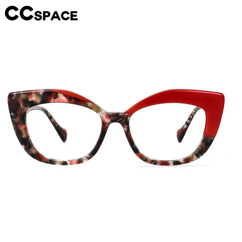 CCspace Women's Full Rim Square Cat Eye Acetate Reading Glasses R56960 Reading Glasses CCspace