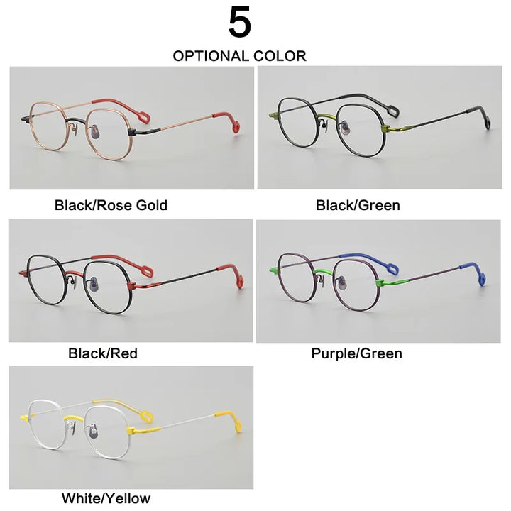 Muzz Unisex Full Rim Square Titanium Eyeglasses Mu1001 Full Rim Muzz