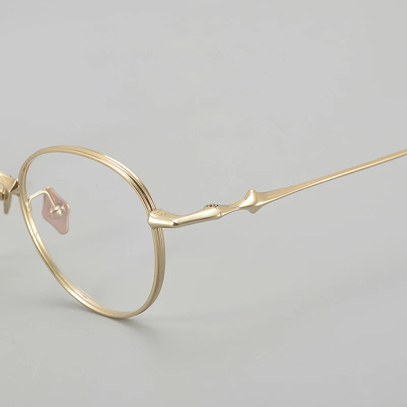 Muzz Unisex Full Rim Round Titanium Ip Plated Eyeglasses Ep87 Full Rim Muzz