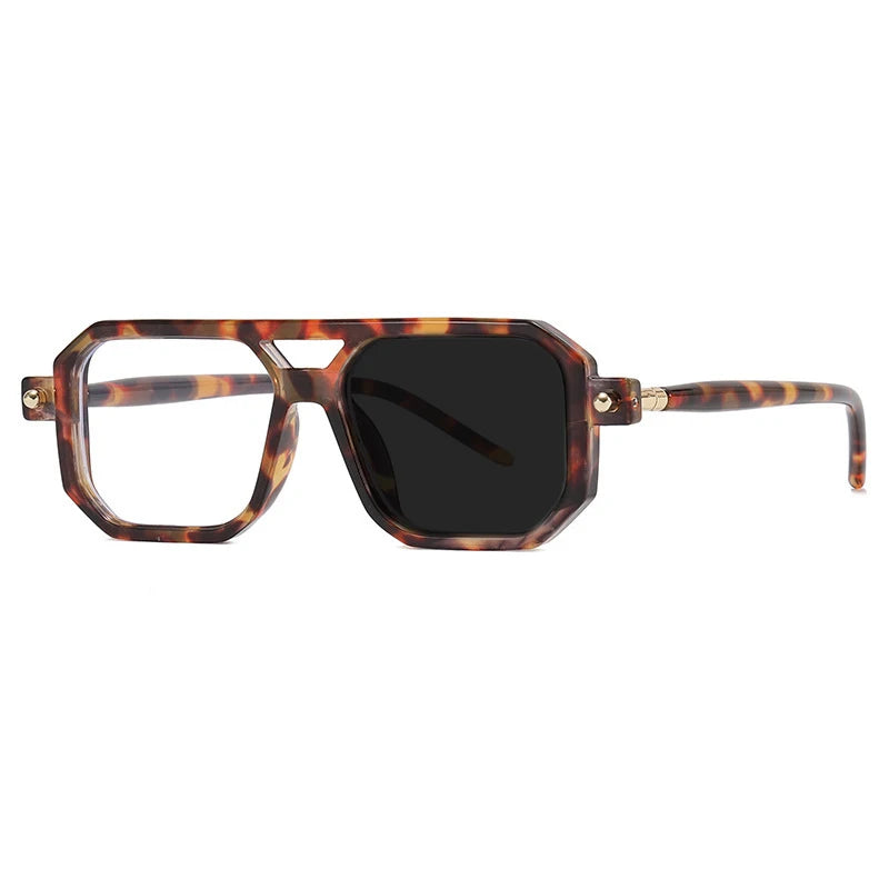 Kocolior Unisex Full Rim Square Double Bridge PC Hyperopic Reading Glasses 86512 Reading Glasses Kocolior